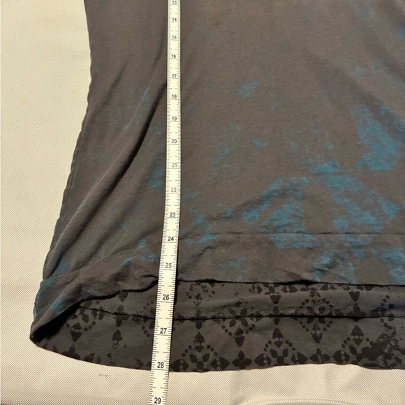 Diesel Black Gold RARE M V-Neck Graphic Tee Distressed Blue Gray Y2K Streetwear - Picture 4 of 7